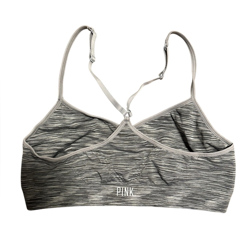 PINK Victoria's Secret Gray Strappy Bralette